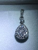 Diamant Anhänger neu 14k Weissgold