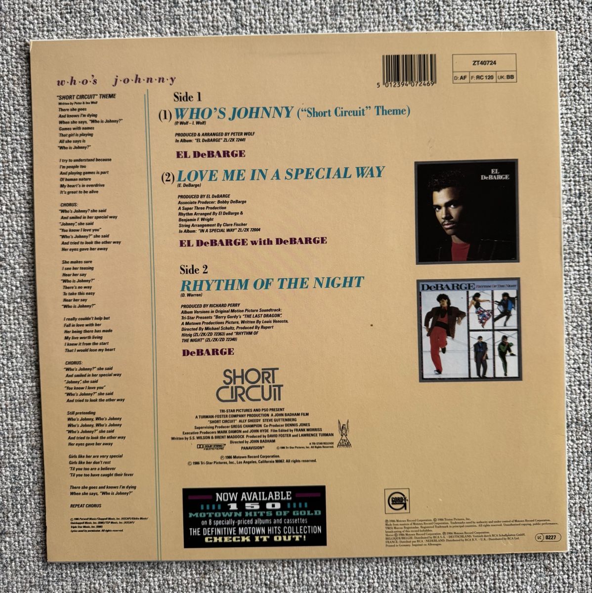 Dischi in vinile: El DeBarge - Who's Johnny - 12" Maxi - 80x – Usato da Rorbas venduto da BlackstarRecords 1