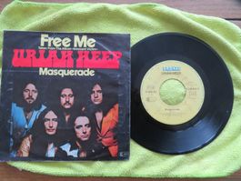 Uriah Heep Free Me / Masquerade Single Vinyl 7" guter Zus...