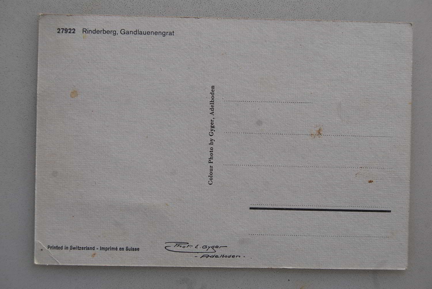 Cartoline postali: AK Rinderberg, Gandlauenengrat – Usato da Rüfenacht BE venduto da Toro06 1
