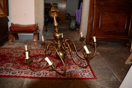 Messing-Kronleuchter, Vintage-Design, Top Zustand!