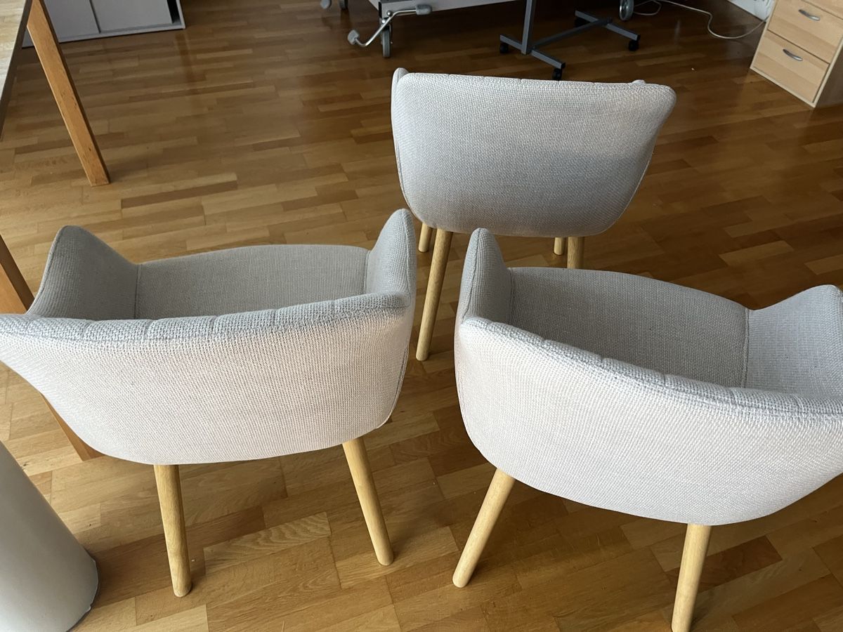 Jysk Stühle: 3er Set Esszimmerstühle UDSBJERG Stoff beige/Eiche! – Gebraucht aus Rüti ZH von Walti0 1