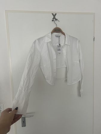 Weisses Stradivarius Hemd mit Cutout, Grösse L, Neu!