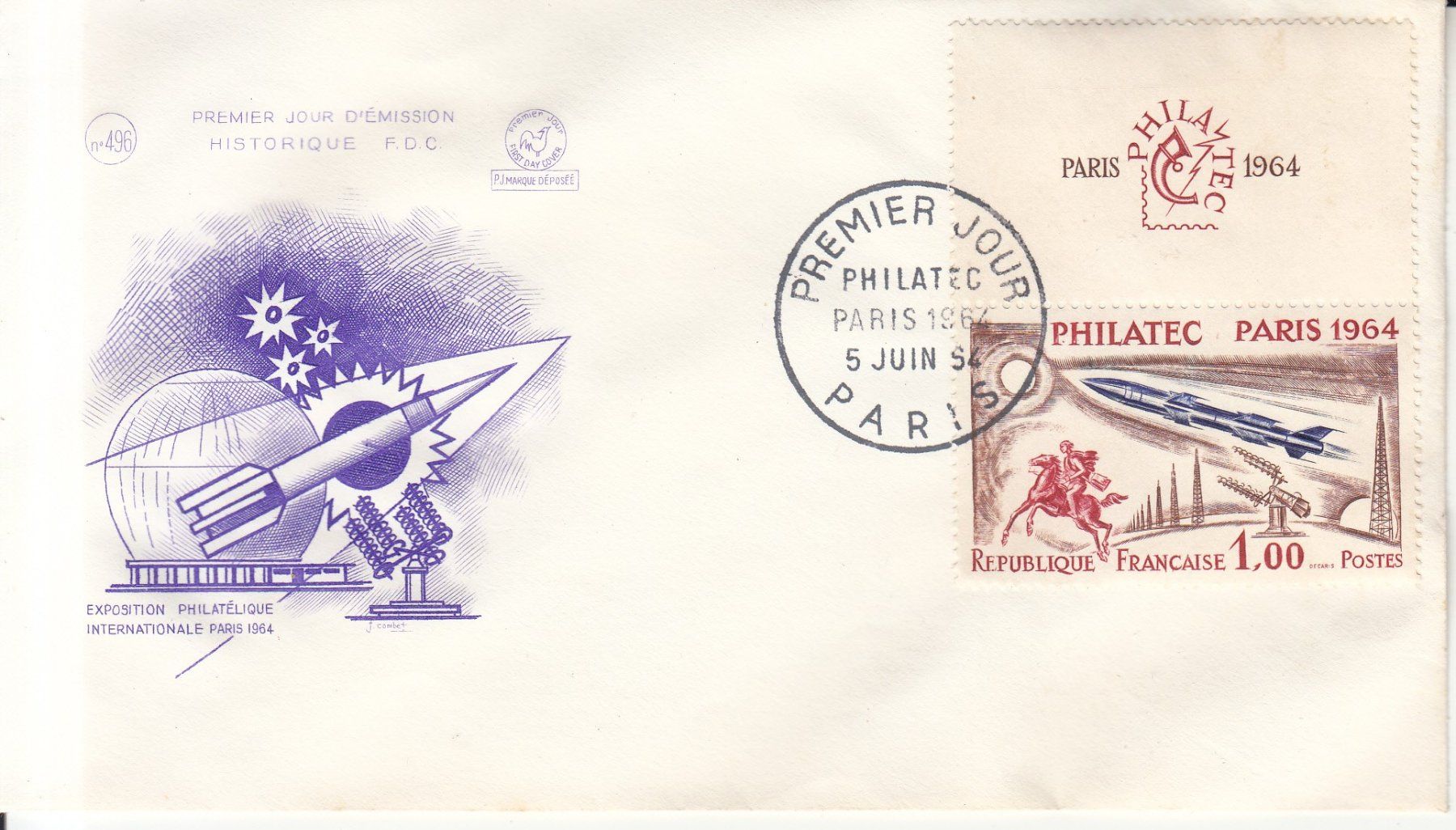 Tutti i francobolli: Frankreich Philatec Mi 1480 FDC mit Tab – Usato da Bürglen TG venduto da StampGraf