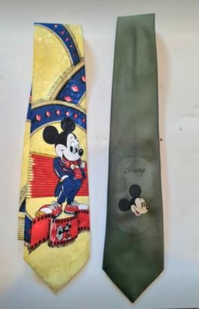 2 Vintage Disney Mickey Mouse Krawatten – Retro / Sammlerstü