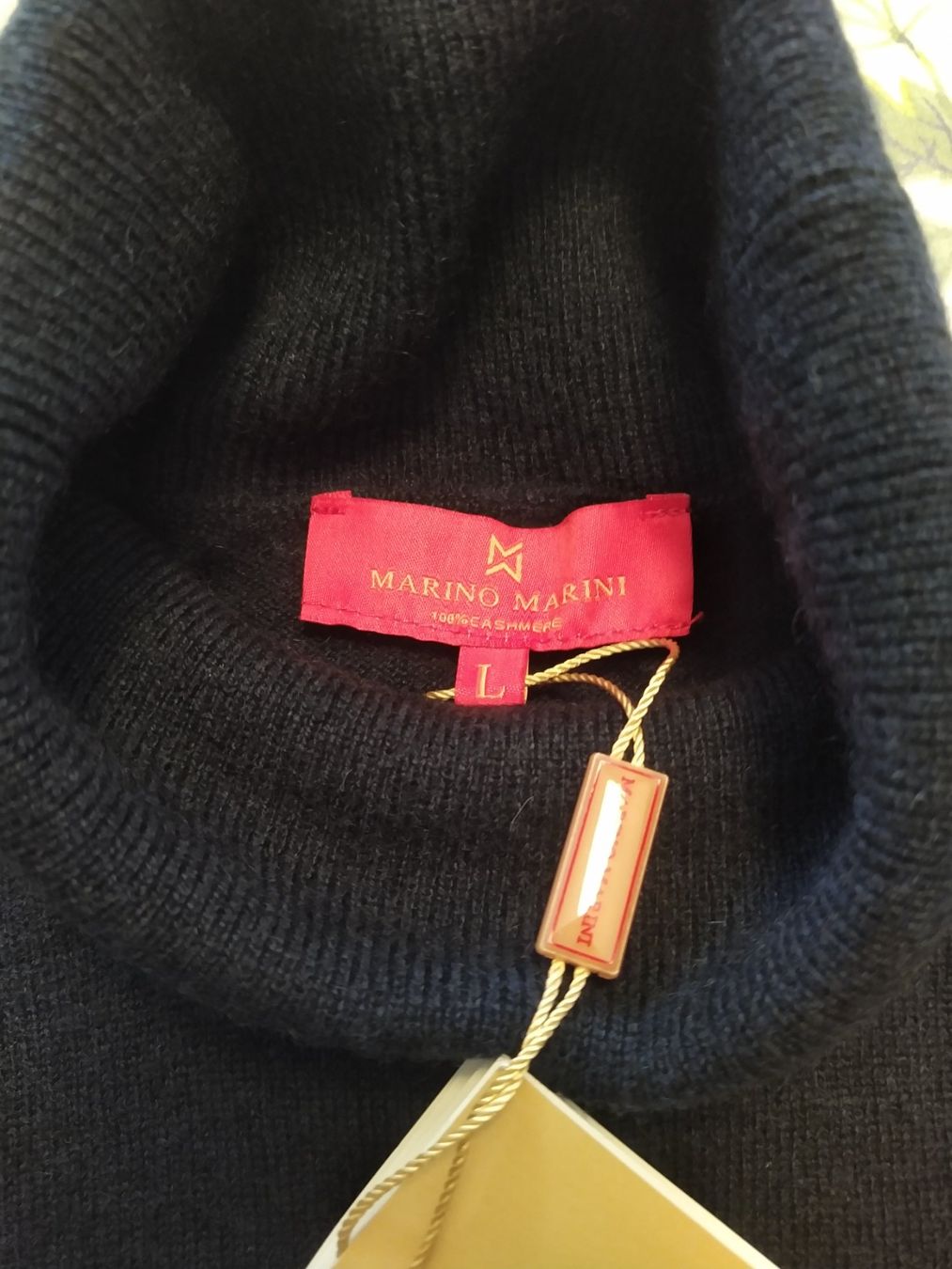 Maglioni & Felpe: Pullover cashmere 100% collo alto BLU SCURO taglia L – Nuovo e nell'imballaggio originale da Figino venduto da Palotta 1