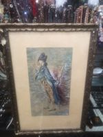 AQUARELLE SIGNÉE ET MONOGRAMMEE 1900