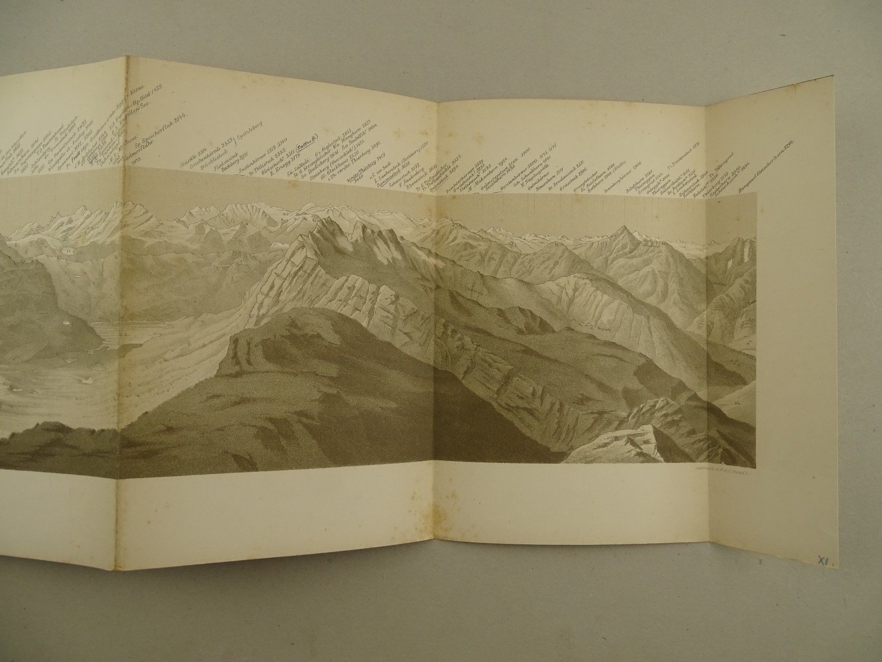 Incisioni: PANORAMA HOCHSTOLLEN, 1875 – Usato da Grüningen venduto da Kartensammler 2