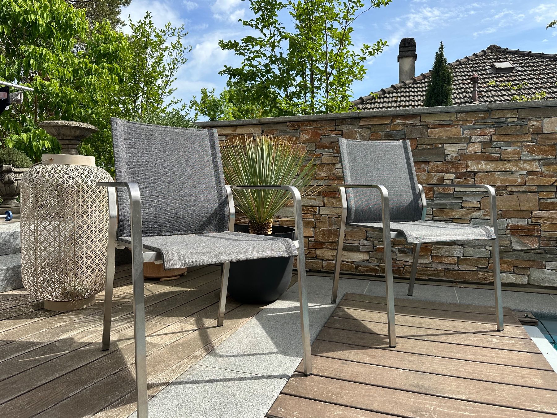 Sedie: Denova Gartenstühle aus Edelstahl – Usato da Schaffhausen venduto da Zermatt40