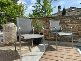 Denova Gartenstühle aus Edelstahl