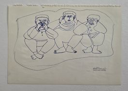 Lill Tschudi Original Zeichnung, 21x30cm gut gehandelt