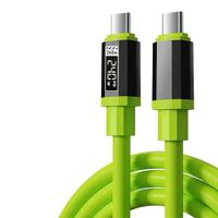 USB-C Ladekabel mit Digitalanzeige, Silikon grün