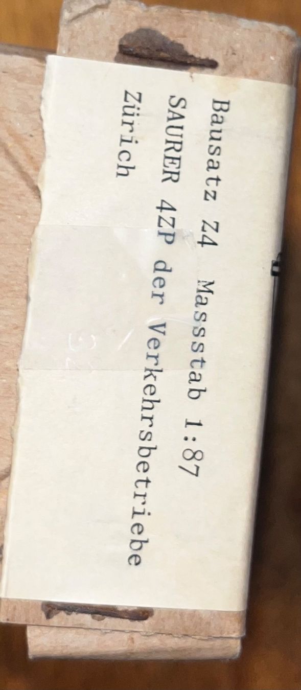 Kit di modellismo & Modellini statici: Weissmetallbausatz VBZ Saurer 4ZP – Nuovo (secondo la descrizione) da Zürich venduto da ENEA27 3