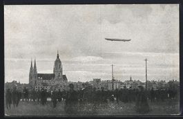 München, Zeppelins grosse Fernfahrt am 