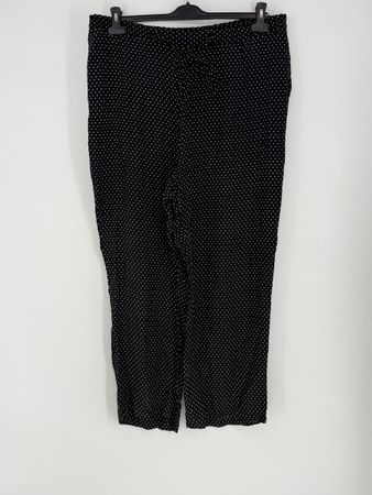 Luftige Viskose Hose mit Punkten Gr. 48 von Adagio