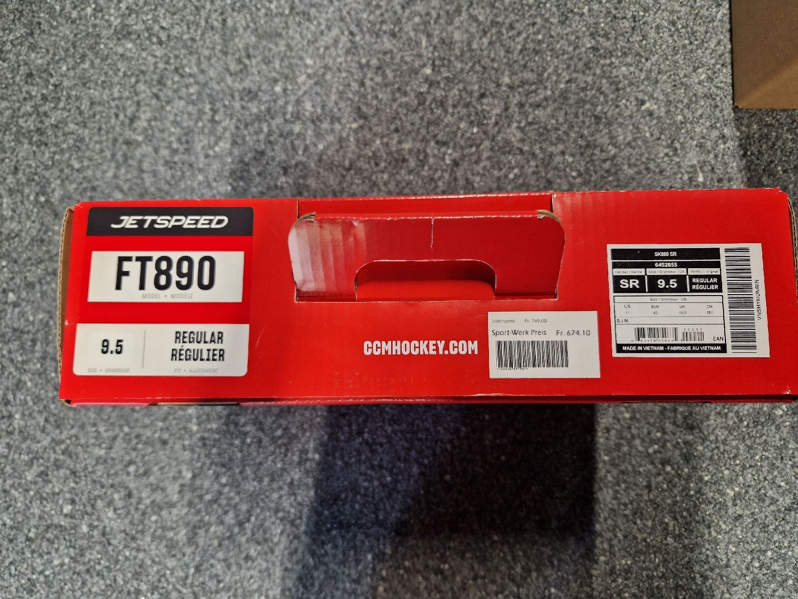 Ccm Schlittschuhe: Skate Jetspeed FT890 SR Regular, Grösse 9.5 (45) – Neu und originalverpackt aus Wilderswil von Maro8381