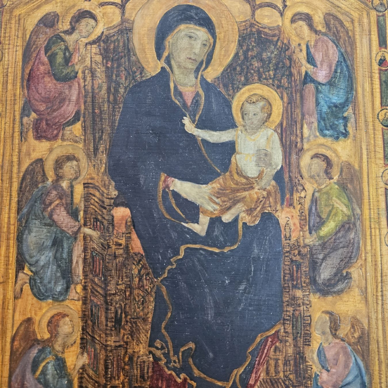 Gemälde: Sakrahl , Gemälde Madonna mit Kind und Engel – Gebraucht aus Kriens von gra_fhn7 4