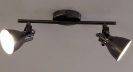 Vintage Industrial Style Deckenlampe mit 2 Strahlern