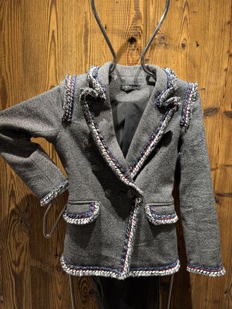 Veste Blazer Couture - Esprit Balmain / Chanel - Tweed gris