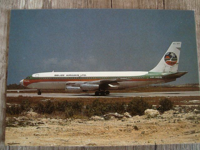 Cartoline postali: Belize Airways, Boeing 720, VP-HCO – Nuovo e nell'imballaggio originale da Thun venduto da Abigboss