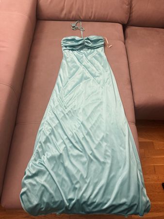 B. Smart Aqua Mermaid Halter Prom Turquoise Dress