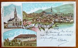 Châtel St. Denis - Litho Souvenir de Châtel 1898