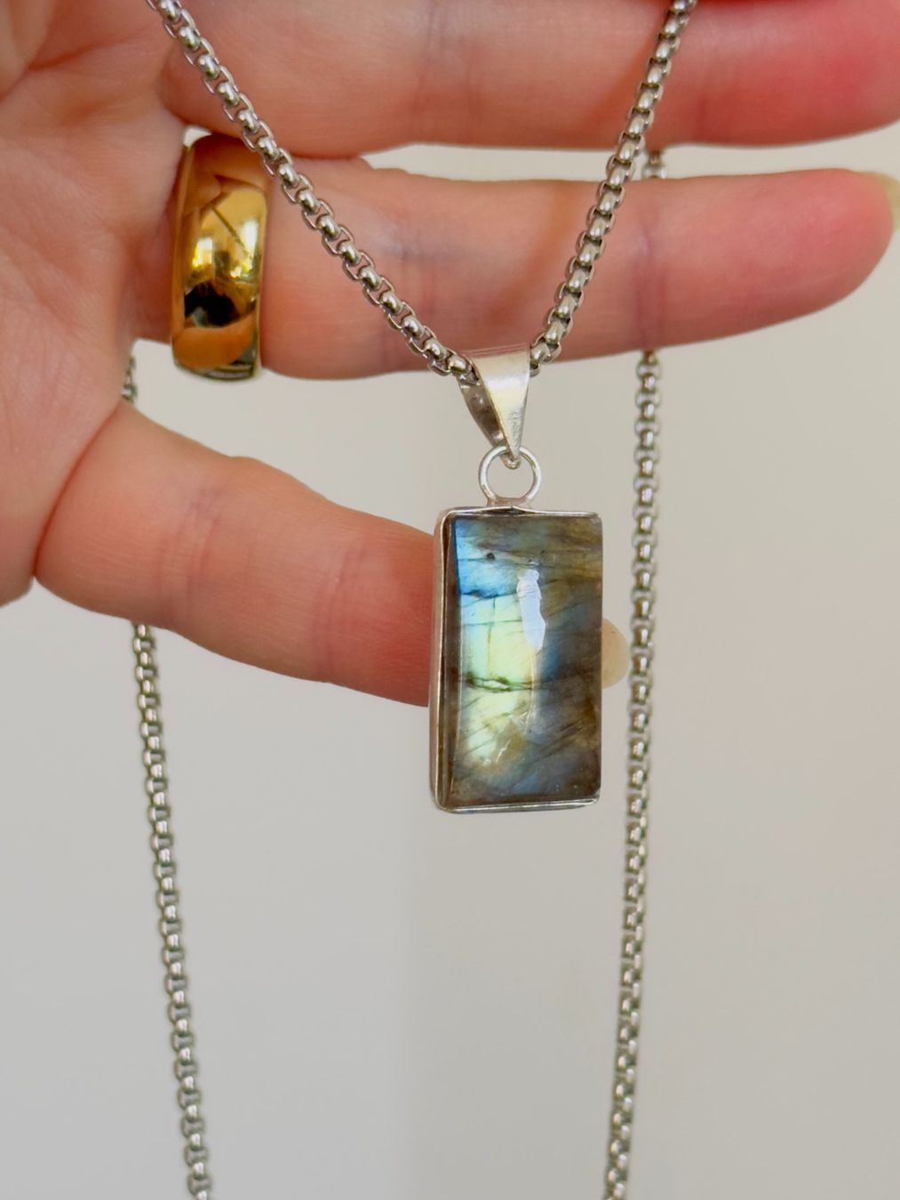 Catenine: Fashionable labradorite necklace – Nuovo e nell'imballaggio originale da Genève venduto da AGBERG 9