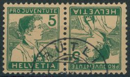 1915 - Pro Juventute - Kehrdrucke - gestempelt - Rütli