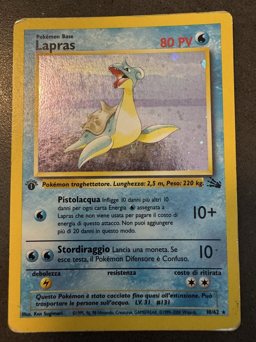 Pokémon Carte collezionabili: Lapras Fossil 1st Edition 10/62 – Usato da Cadro venduto da kiks27