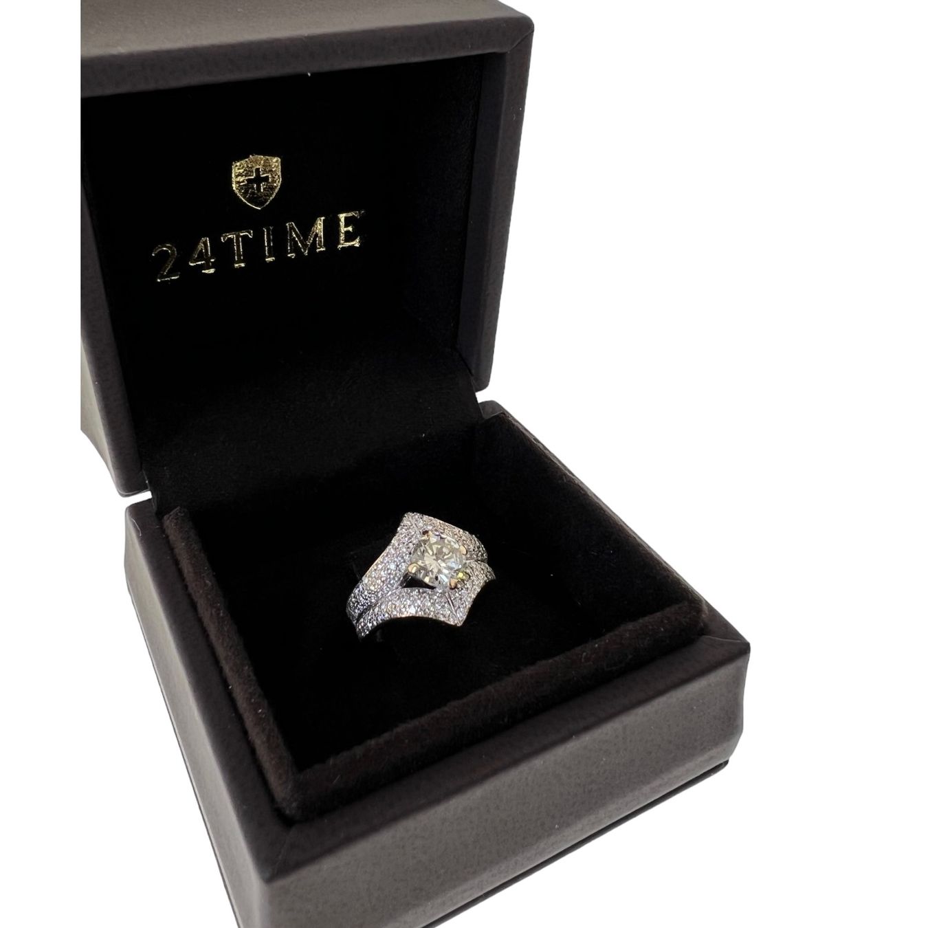 Ringe: Design full paved ca.180 diamonds & central ca. 1kt diamond – Gebraucht aus Morges von 24time 6