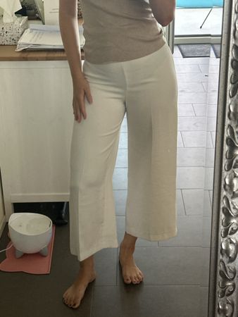 Zara Culotte Hose Weiss Groesse M guter Zustand