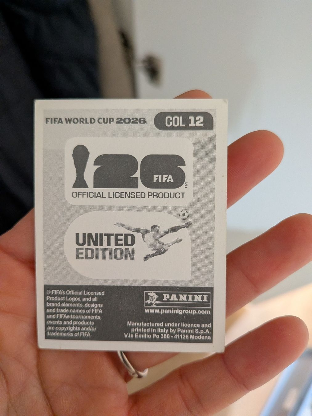 Panini Sammelbilder & Trading cards: Panini Bild COL 12 – Gebraucht aus Eschenbach SG von SanFranciscoCalifornia 1
