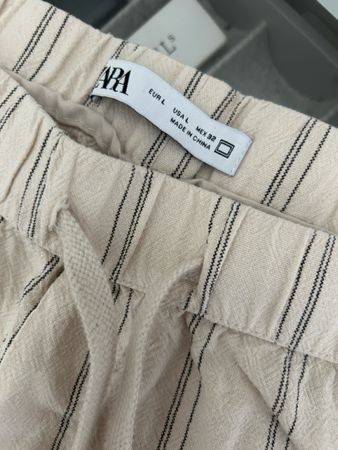 Leichte Zara Shirt L Sommer Streifen Beige Grösse 32