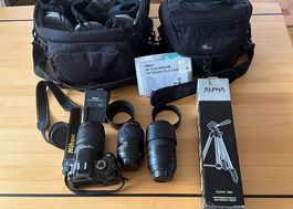 Nikon D 3100 mit 3 Objektiven+Ausrüstung