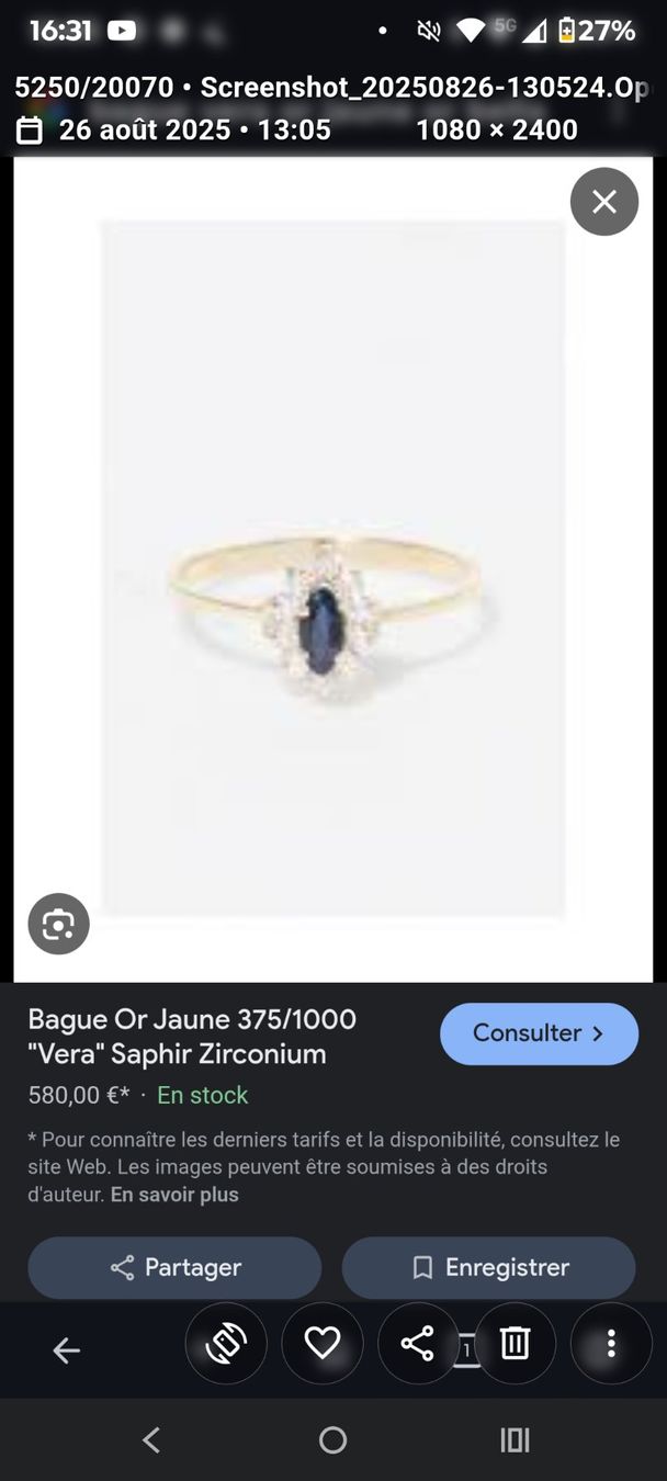 Ringe: Bague en or 9 carats – Neu (gemäss Beschreibung) aus Puidoux von Sophia70 2