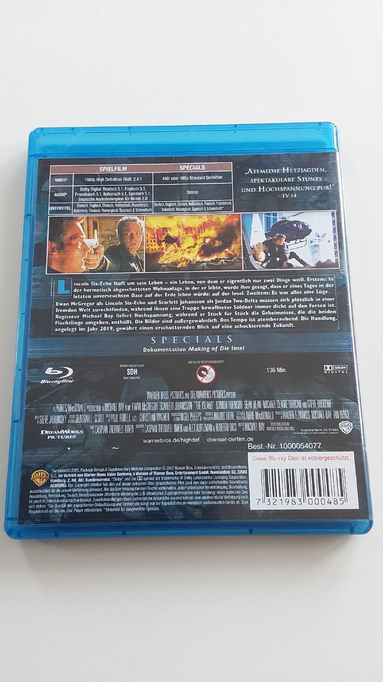 Alle DVDs: Blu-ray "Die Insel" Action Sci-Fi – Gebraucht aus Worb von niklas2001 1