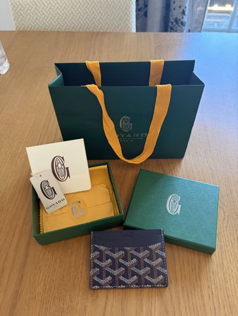 Porte Carte Goyard Saint-Sulpice Bleu Marine 