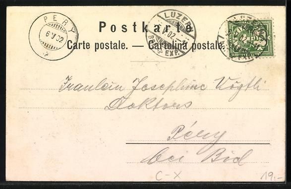 Cartoline postali: Luzern, II. Deutschschweiz. Mostmarkt 19 – Usato da Berlin venduto da bartko-reher 1