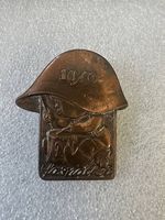 Fasnacht Basel 1940 Kupfer Stahlhelm