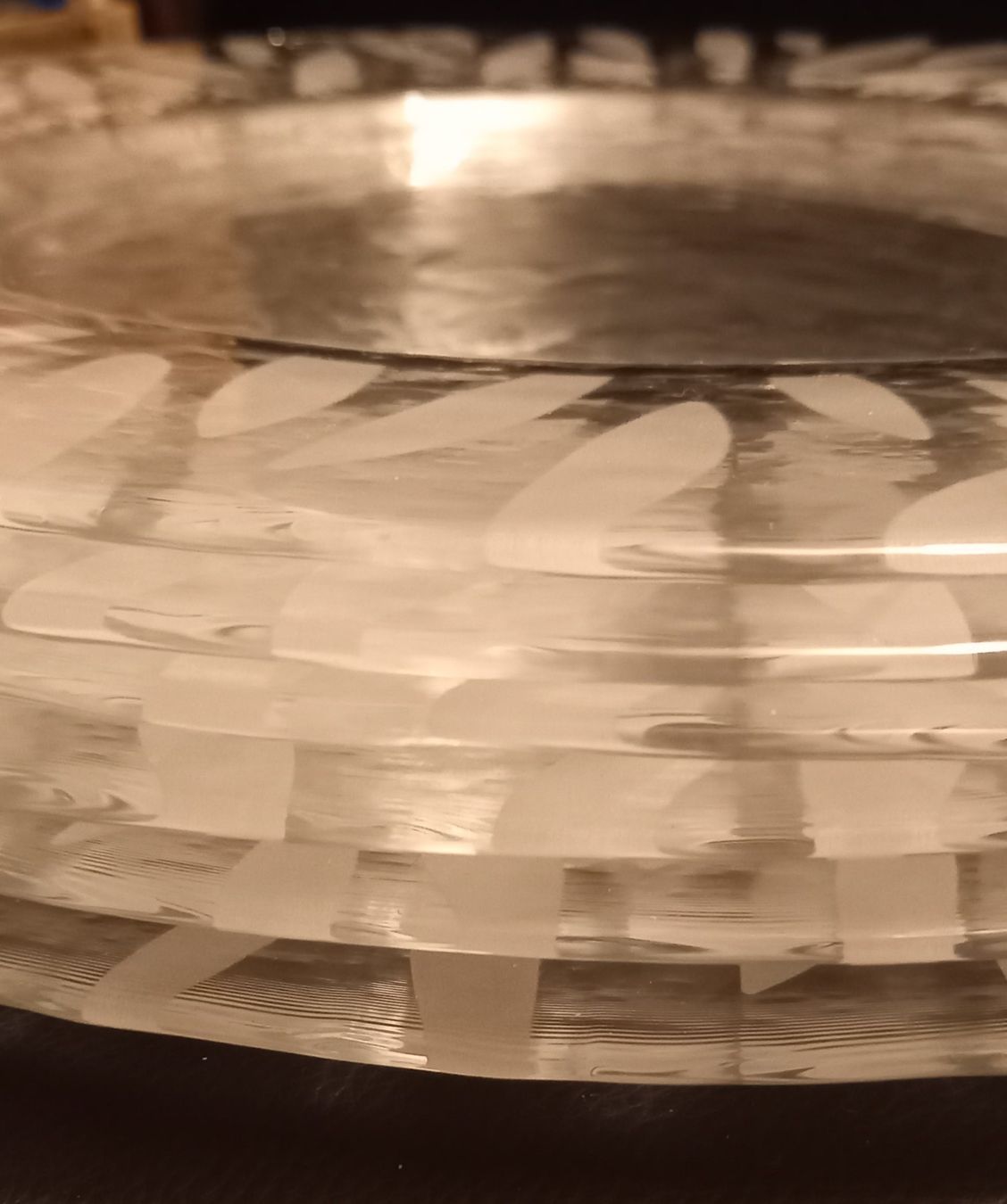 Bicchieri: 6 Stück Dekorative Glasplatten  mit Blattmuster – Usato da Hünibach venduto da rut_l6ht 2