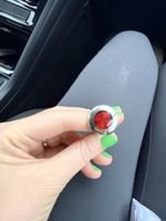 Roter Statement Ring, neuwertig, Grösse 17 mm