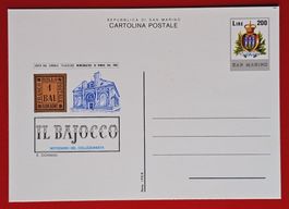 SAN MARINO GANZSACHE BILDPOSTKARTE IL BAJOCCO ROMAGNE 1981**