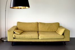 Sofa 2.5 gelb grün / senf 240cm
