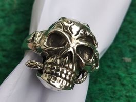 Ring Silber Grösse 65 Totenkopf/Skull 💀 bague en argent 65