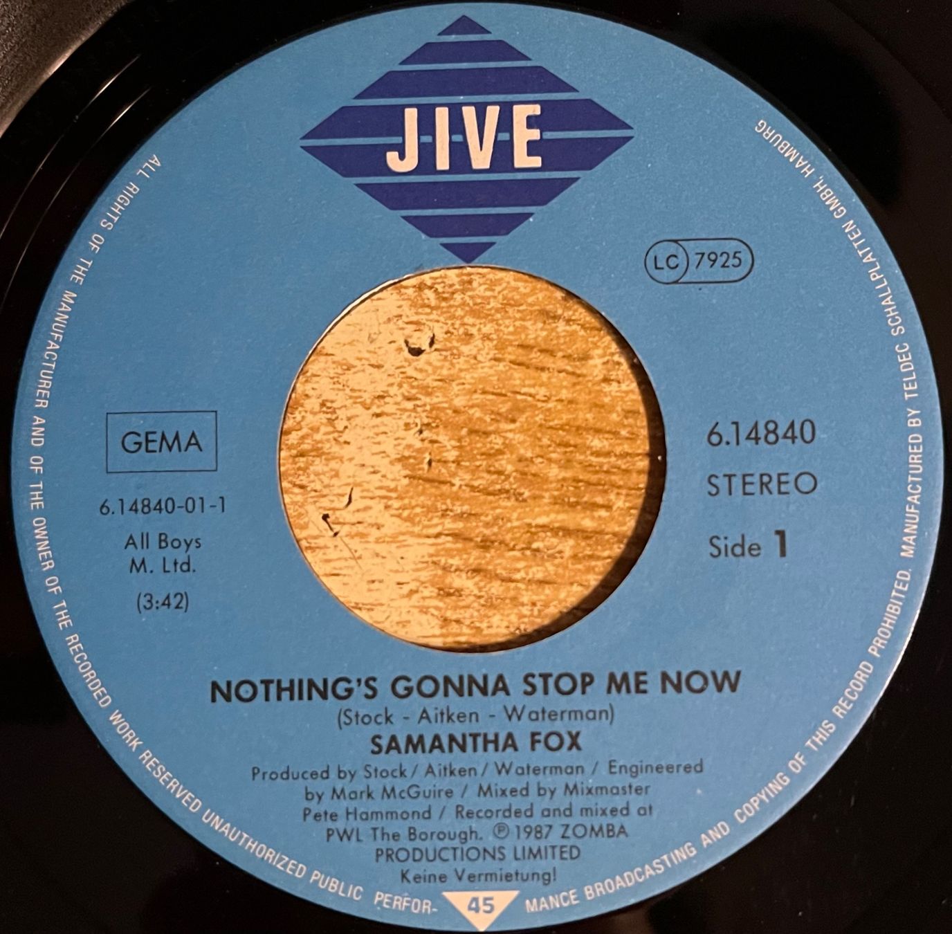 Schallplatten: SAMANTHA FOX - NOTHING'S GONNA STOP ME NOW – Gebraucht aus Bussigny von vinyl-pas-cher 2