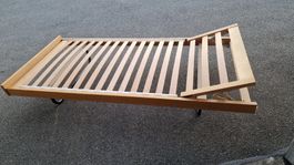 Bettenrost Holzlamellen verstellbar mit Rollen 90x200cm