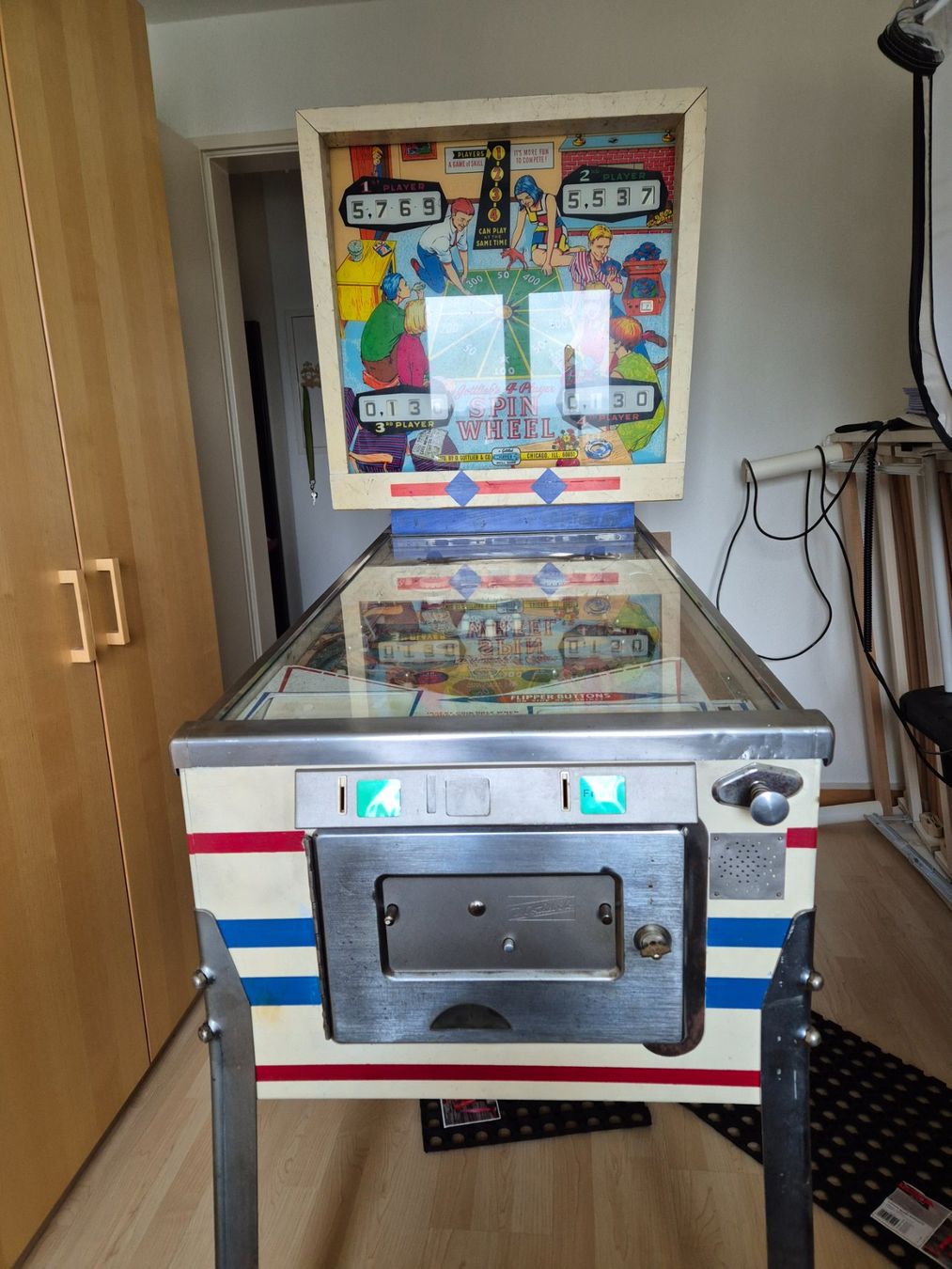 Flipper: Flipperautomat Gottlieb "Spin Wheel" (1968) – Usato da Reidermoos venduto da renkne 1
