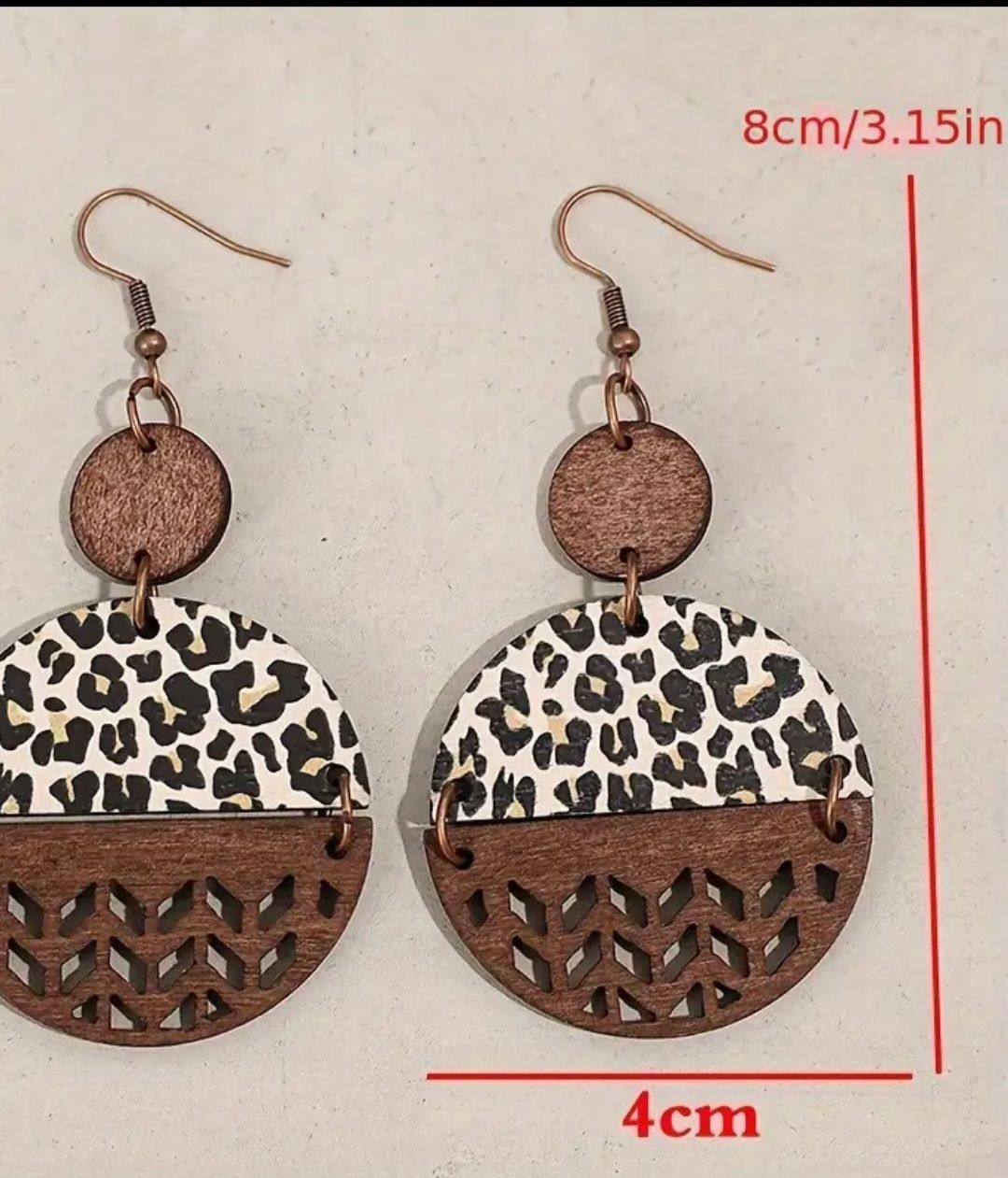 Orecchini pendenti & Orecchini a lobo: Holz Ohrringe Leopard  Boho geschenkidee – Nuovo e nell'imballaggio originale da Neuhausen am Rheinfall venduto da lau_ns9q 1