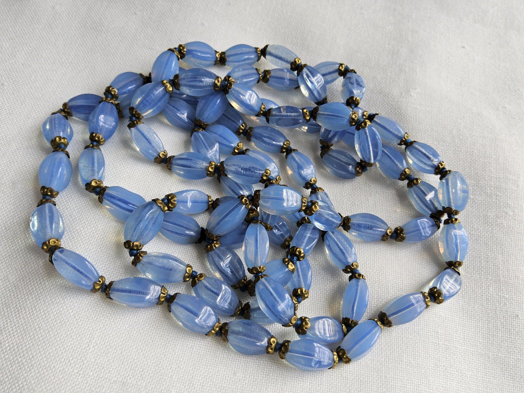 Gablonzer Colliers: Wunderschöne antike Gablonzer Glas Kette Collier 125cm – D'occasion à Zürich par gutsan 5