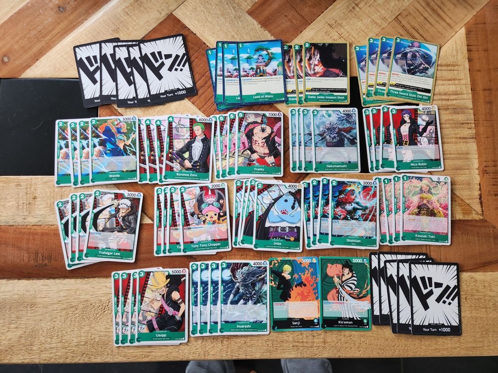 One Piece TCG OP02 alle Common und Playset Grün Kaufen auf Ricardo